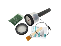 Aplicador de césped estático, material duradero, diseño fácil de usar, color negro.