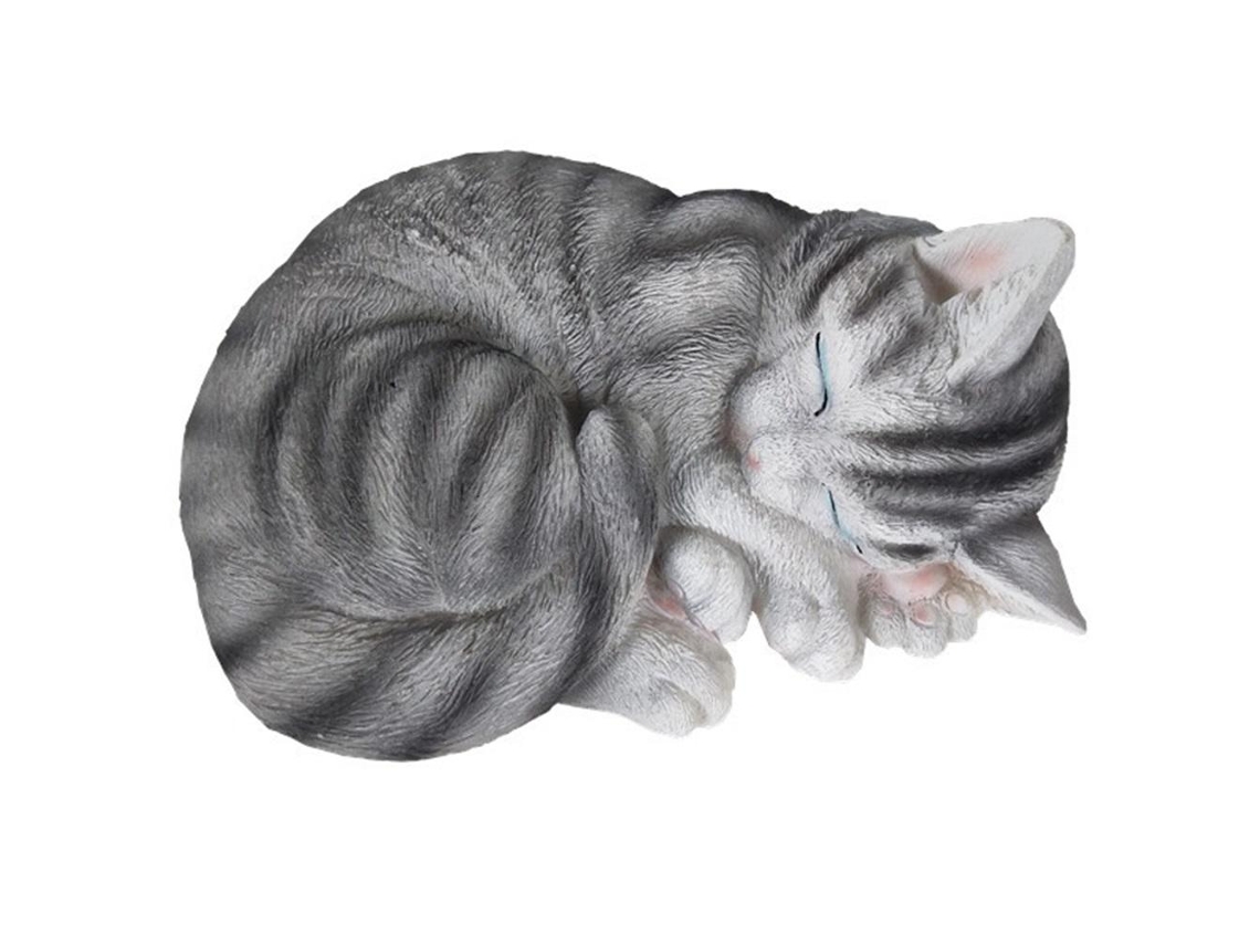 Regalo de decoración para el hogar: gato durmiendo, artesanía de resina
