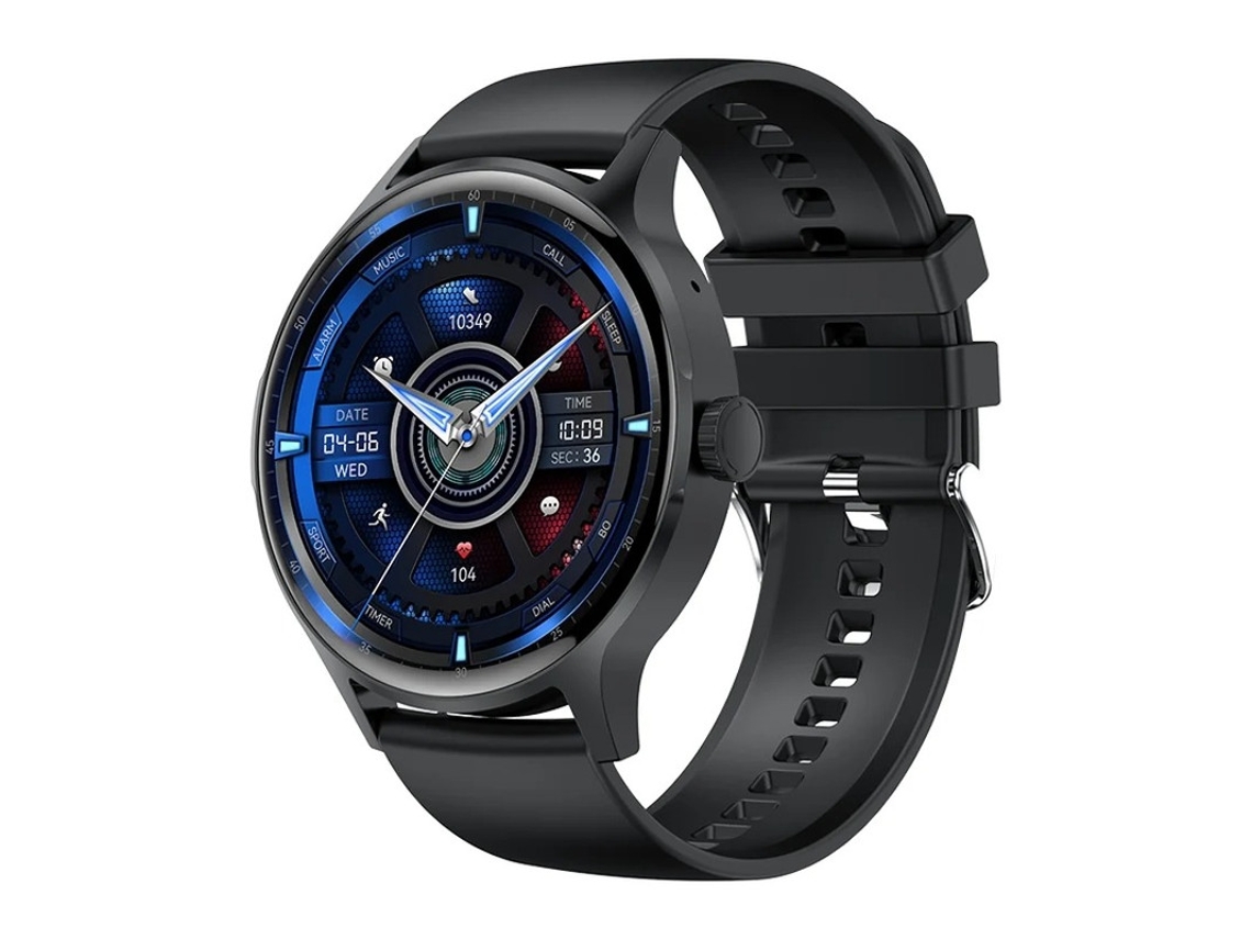 Reloj inteligente con llamadas Bluetooth, monitorización de frecuencia cardíaca y presión arterial, actualizaciones meteorológicas y control de música. Bestvite