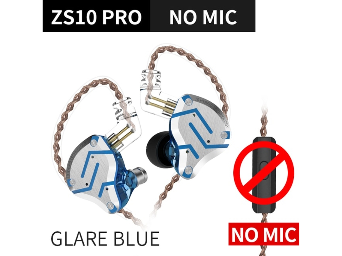 Auriculares metálicos de alta fidelidad SZSMART KZ Zs10 Pro 4Ba + 1Dd