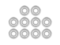 2026velora-10 Piezas Rodamientos De Bolas Miniatura Con Brida F6000zz Doble Blindaje 10x26x8mm De Acero