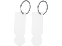 Llaveros Con Fichas Para Carrito De La Compra, Acero Inoxidable, 2 Unidades, Sin Impresión Por Sublimación.