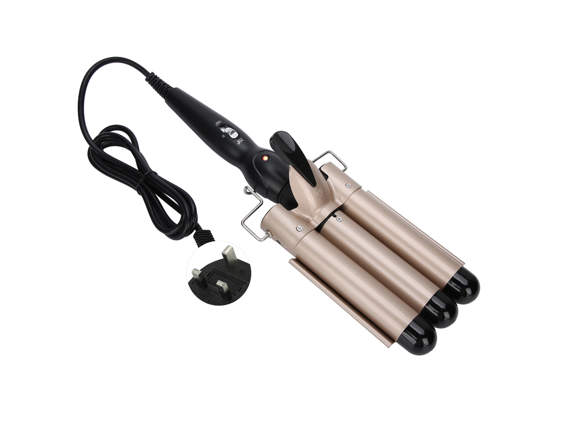 Plancha De Rizo De 3 Barriles Wand Ajustable Para Pelo Herramienta De Estilismo Eléctrico
