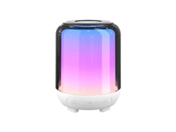 Altavoz inalámbrico Bluetooth 5.3 Hi-Fi con 20 sonidos para dormir, recargable, LED regulable y multicolor, blanco Yizhood