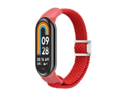 Pulsera para Xiaomi Smart Band 10/9/8 - Nylon trenzado - Hebilla magnética roja