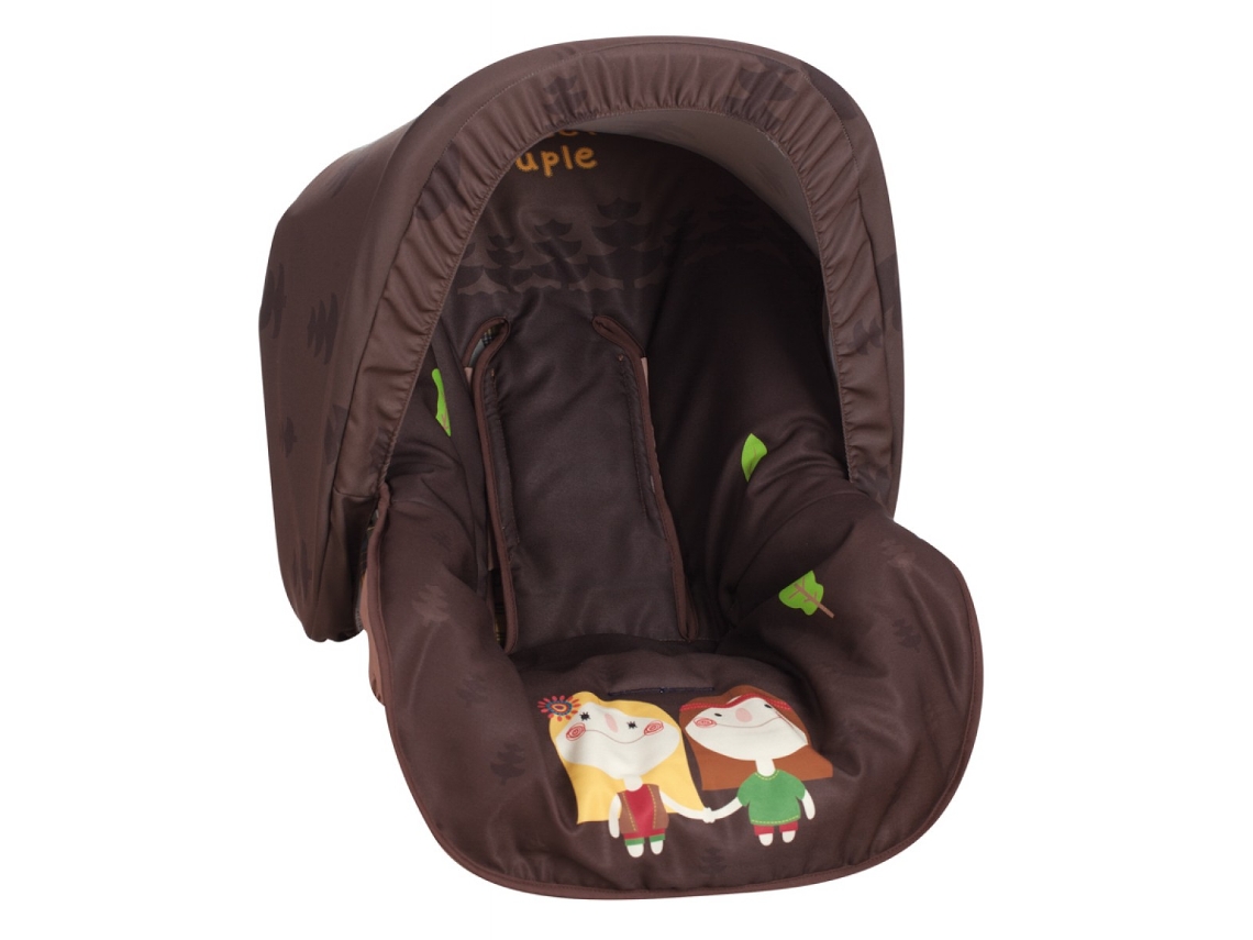 Colchoneta grupo 0 Hippies Choco (Capota de Regalo) BABYLINE
