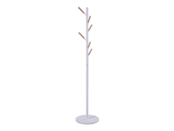 Perchero Nacka 172x37 cm aspecto madera blanco [EN.CASA]