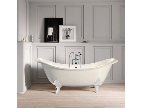 Bañera de Hierro Kingston Blanca 182 Cm Patas Blancas ROGIER & MOTHES