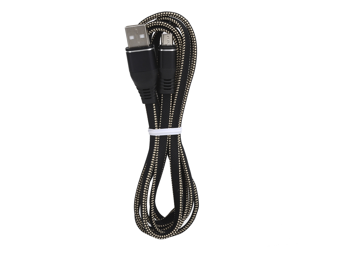 Cable Micro Usb Trenzado De Nailon Negro Para Carga Rápida En Teléfonos Android, 1,7 M
