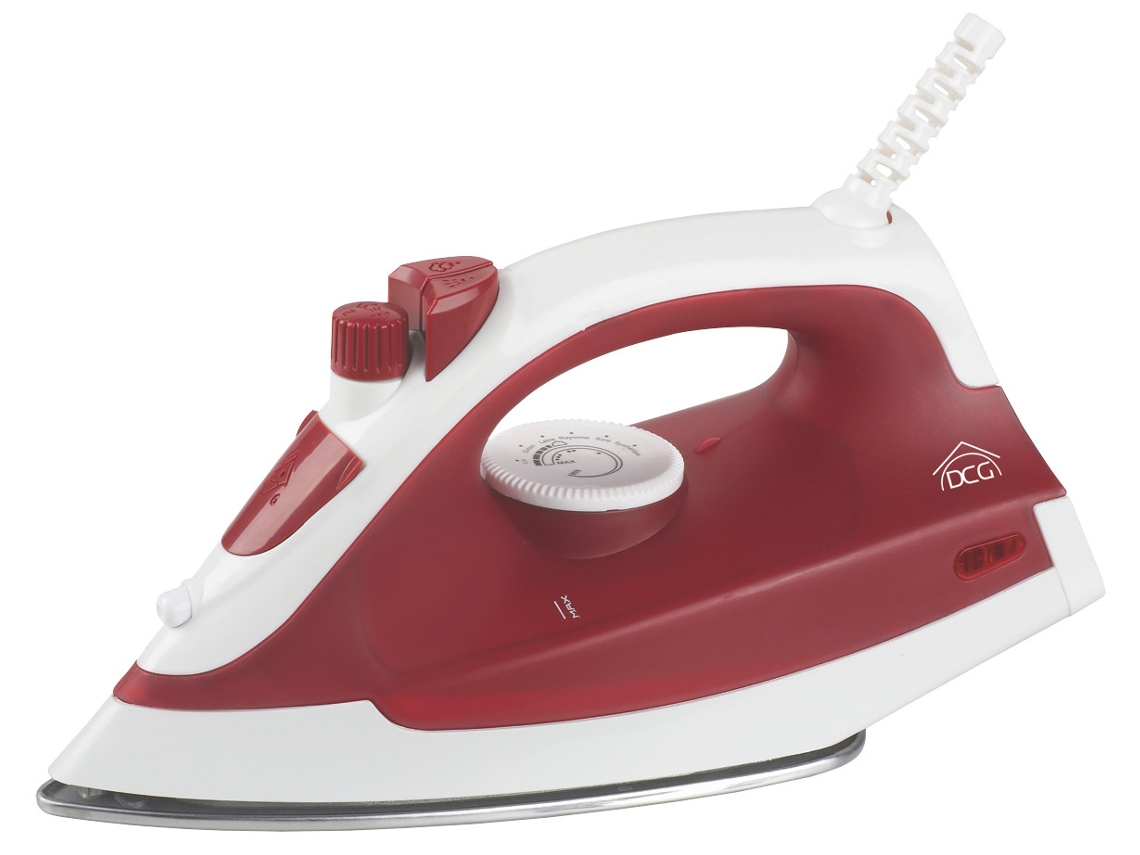 DB8010 plancha Plancha vapor-seco Suela de acero inoxidable 1800 W Rojo, Blanco DCG ELTRONIC