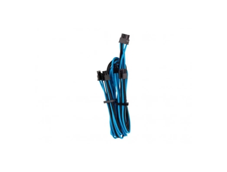 Cable de alimentación pcie CORSAIR femelle - Split - type 4 - generation 4 - Bleu/Noir - Premium