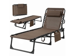Silla doble ajustable, forma de arco, 189x58x30cm, marrón. Tienda PENGJIANG.