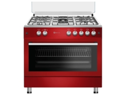 SOLTHERMIC Estufa de Gas Estilo Retro Rojo Burdeos 90X60 con Horno Panorámico F9L50G2