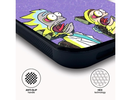 Funda Móvil Oficial Rick Morty Warner Bros para iPhone 11 PHONECASES3D Piel Sintética Negro