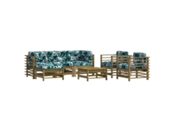 Maison Exclusive - Juego De Muebles Jardín 7 Pzas Y Cojines Madera Pino Impregnada