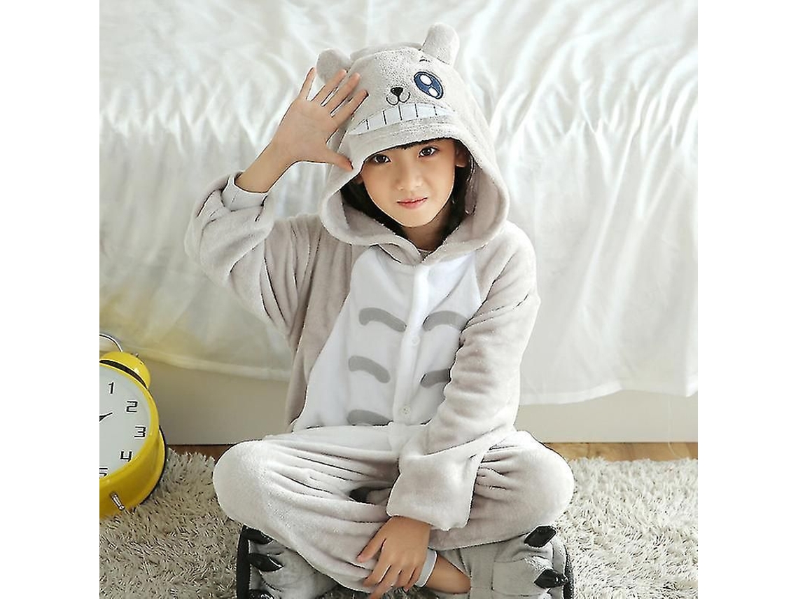 2026-pijama De Invierno Para Niños Con Capucha Flannel Onesie Disfraz Totoro Manga Larga Suave Y Caliente