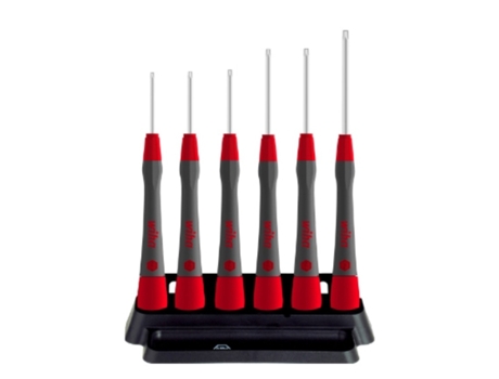 WIHA Juego de destornilladores de precisión PicoFinish® TORX® MagicSpring®, de 7 unid., incl. soporte (42998)