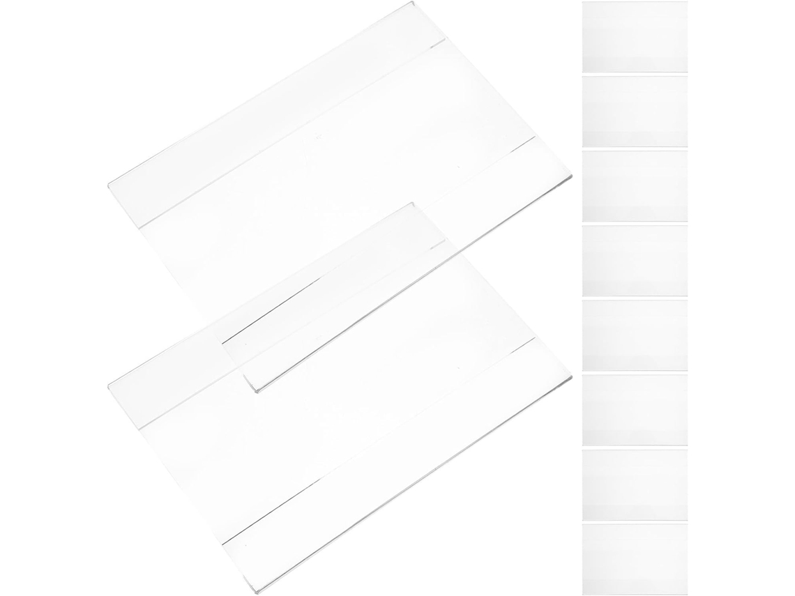 Juego De 10 Soportes De Exhibición De Acrílico Blanco Para Montaje En Pared.