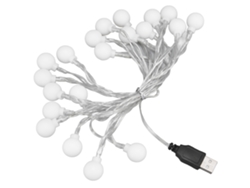 Rebe-luces De Cadena Led 3 M 20 Bombillas Globos Impermeables Interior Exterior Decoración Fiesta Cumpleaños Usb
