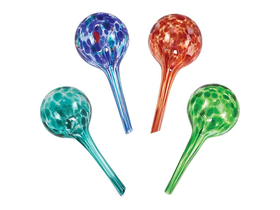 Bola de riego automática de cristal para plantas en maceta (4 unidades)