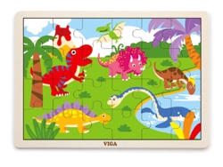 Rompecabezas de 24 piezas con forma de dinosaurio
