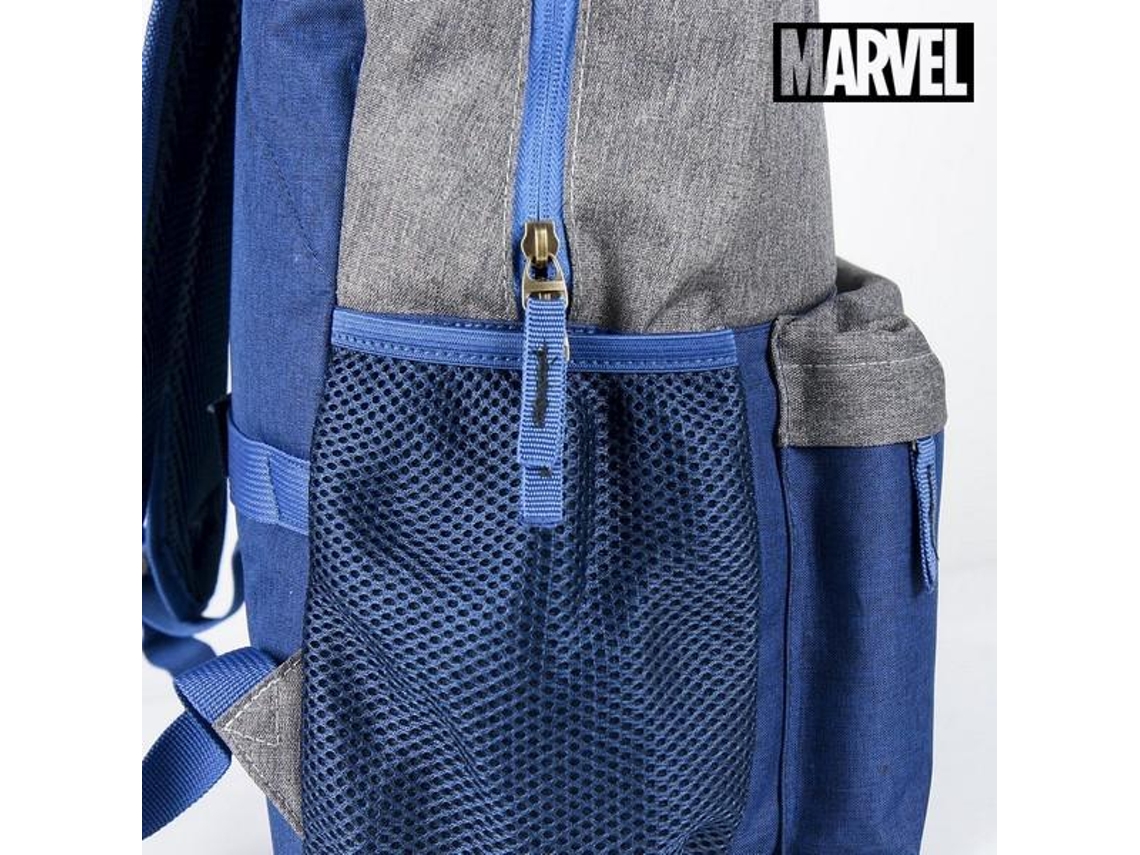 Mochila Escolar Captain America The Avengers Azul Marinho Cinzento