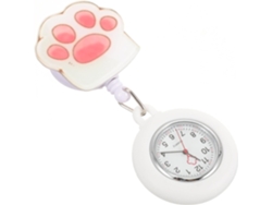 Reloj Bolsillo Electrónico Enfermera Diseño Silicona Blanco Fácil Llevar Fijación Segura Adecuado