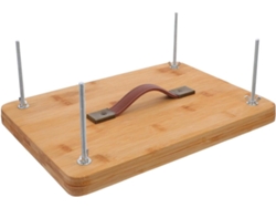 Prensa Manual De Bambú Para Encuadernación Con Asa Portátil, Gran Formato 33 × 23 Cm
