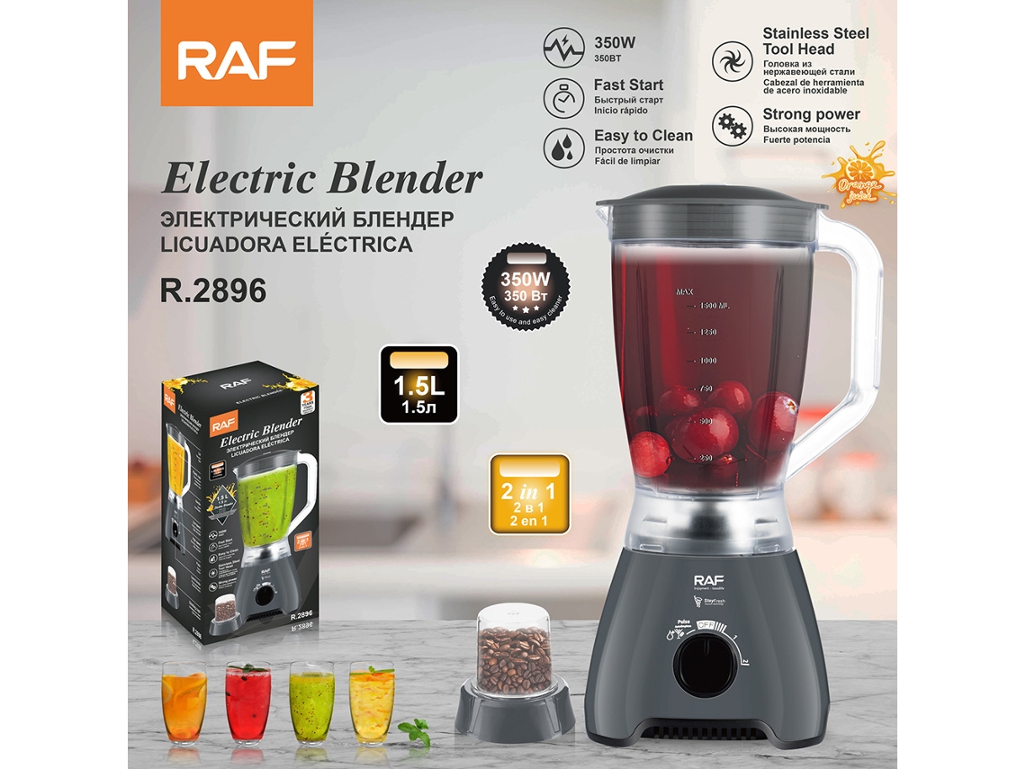Exprimidor de frutas y verduras 2 en 1 Euro Kitchen Machine Caliber 1.5L Wall Breaker, multifuncional para uso doméstico (Mdug)