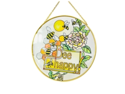 Atrapasueños De Vitral Para Ventana De 6.5 Pulgadas, Decoración De Pared Con Forma De Colmena, Panel De Vidrio Con Diseño De Abeja, Re