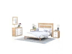 Dormitorio Kira 4C Cambria - Blanco 160 x 119 x 4 cm