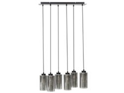 Lámpara de techo BELIANI Puriri de Vidrio, Hierro Gris 60x30x105