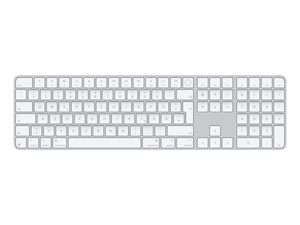 Teclado Universal Mágico Usb Bluetooth Qwertz Alemán Blanco Apple