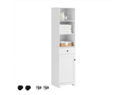 Armario de Baño SOBUY BZR17-W (MDF - 161x40x35 cm)