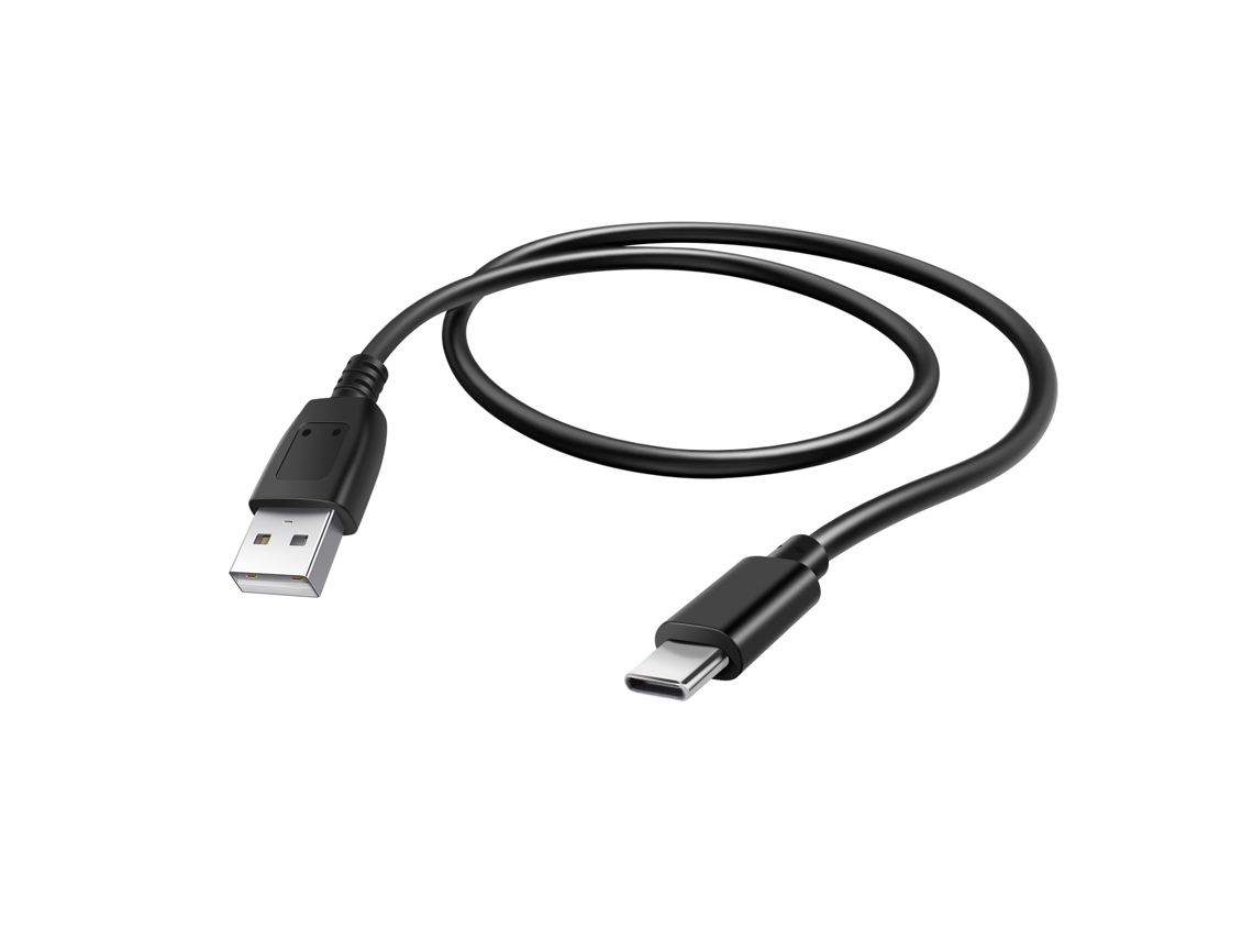 Cable USB a USB C 2A compatible con Android Auto y Apple Carplay negro