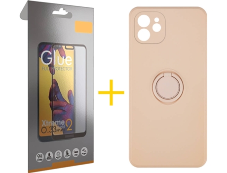 Carcasa + Protector de Pantalla para iPhone 12 Mini SKYHE Rosa Pastel