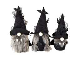 2026-conjunto De 3 Muñecos Sin Rostro Negro Decoración Halloween Ornamentos Fiesta Hogar Mesa