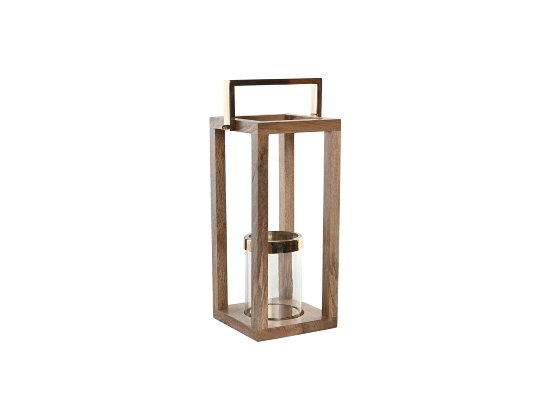 Portavela Mango Acero Marron 25x25x54cm