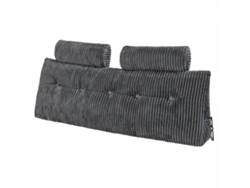 Conjunto De Almohadones De Cabecera Queen En Terciopelo Con Bolsillos De Almacenamiento Tekmaquinas
