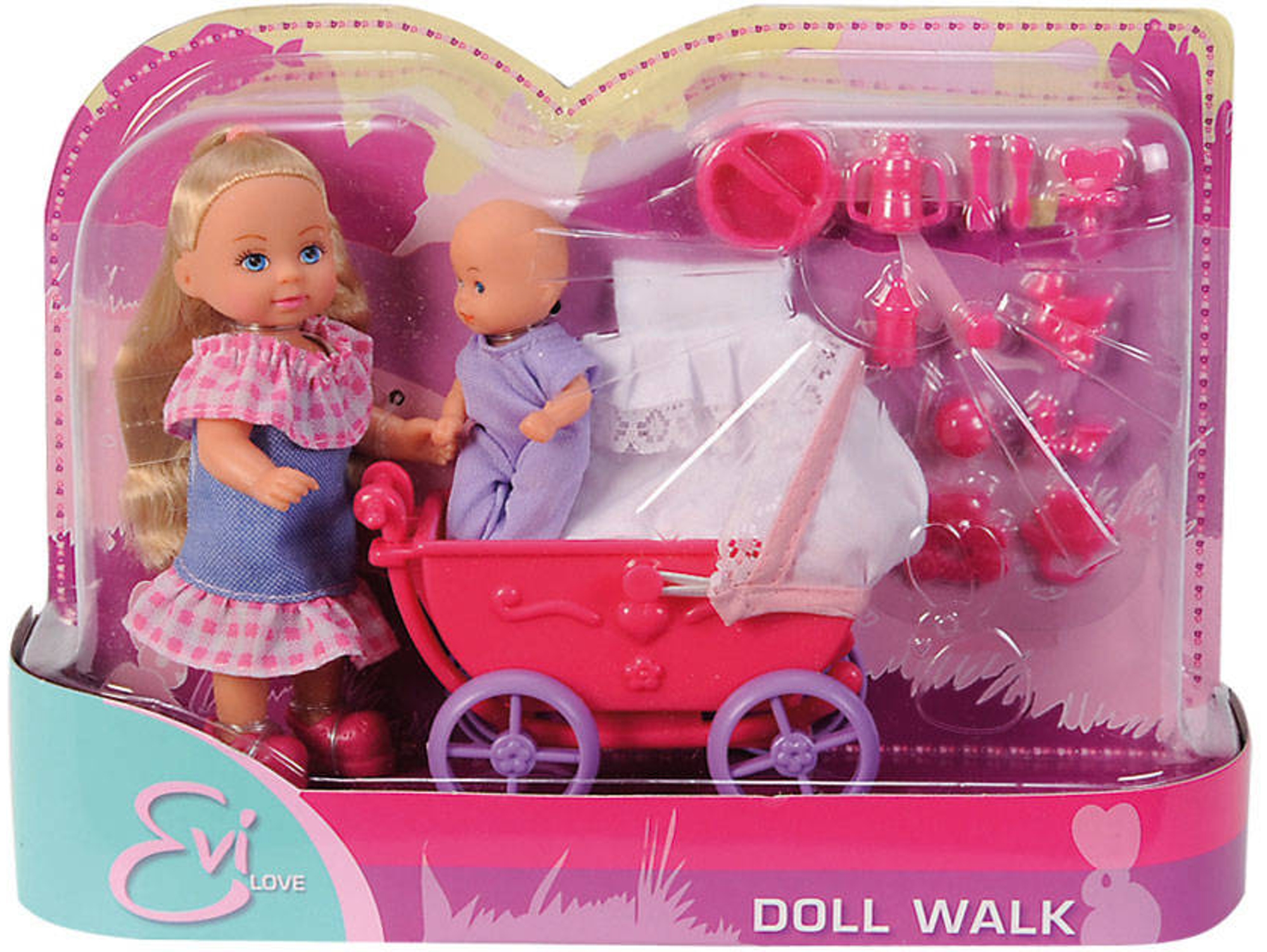 Conjunto de Muñecos SIMBA EVI Love Doll Walk