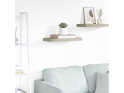 Estante Flotante De Pared | Estante Flotante | Estantería Pared Mdf Color Roble 50x23x3,8 Cm