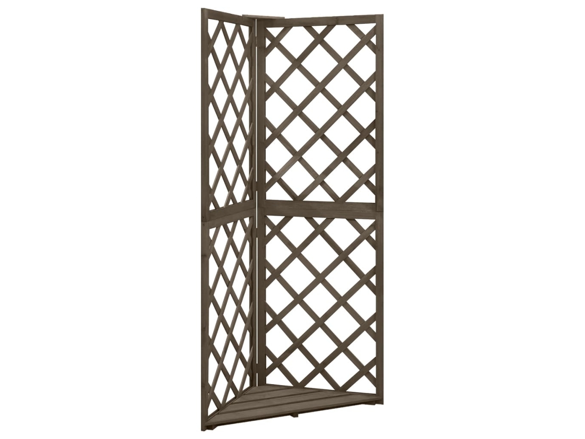 Enrejado de esquina VIDAXL Gris Madera (50x50x145 cm)