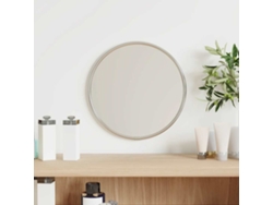Espejo de pared redondo plateado Ø20 cm N/A