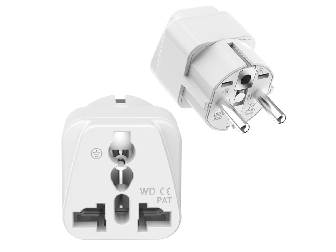 Adaptador de Viaje Universal para España de 2 Piezas Adaptador de Enchufe Universal Adaptador Americano a Europeo MAOYI