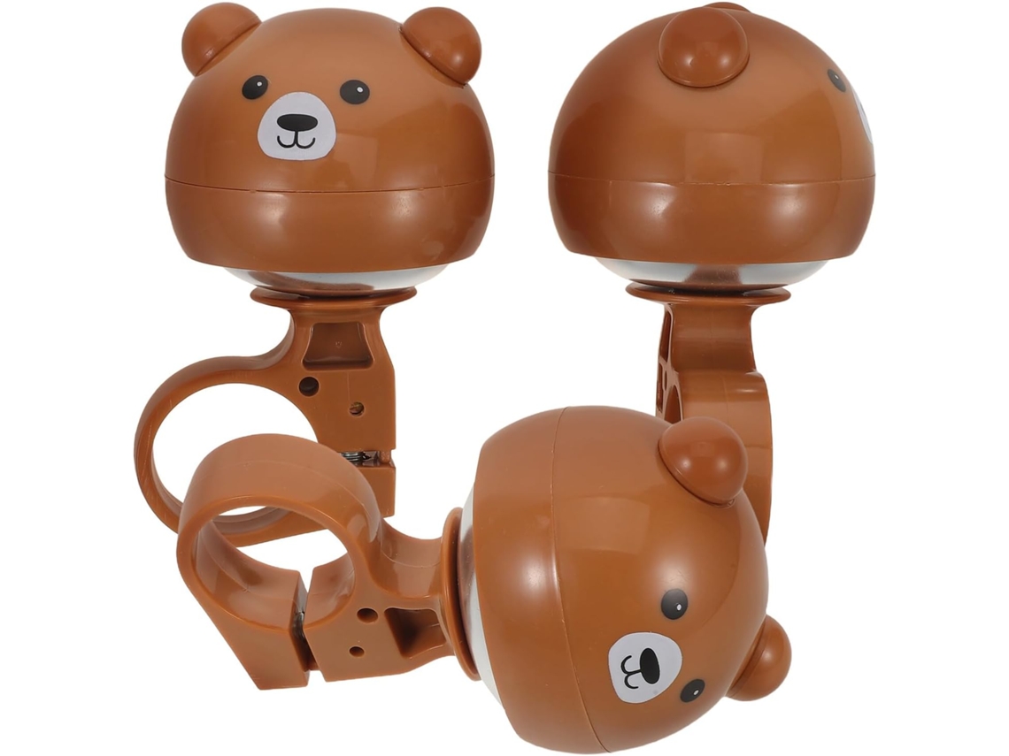 Juego De 3 Timbres Giratorios De Oso De Dibujos Animados Para Bicicleta, Para Niños Y Niñas - Transparente