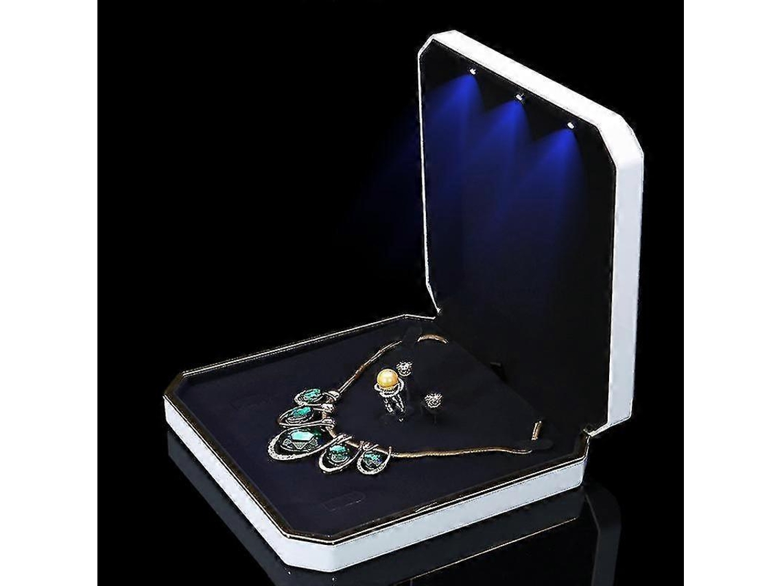 Caja para anillos con LED, expositor de anillos, joyero, caja para colgantes y collares. Hengjian