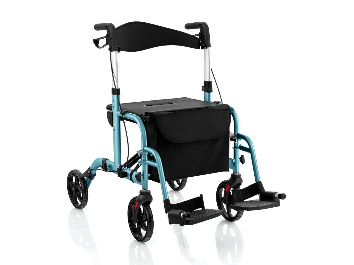 Andador y silla de ruedas 2 en 1, altura ajustable NORTHIX
