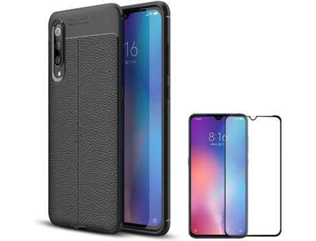 Carcasa y Protector Xiaomi MI 9 Rugged Leather Negro