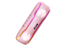 Altavoz Portátil Para Exteriores (rosa) Resistente Al Agua Ipx7 Con Luz Estéreo