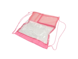 Mochila plegable transparente de gran capacidad, color rosa, de PVC Playa